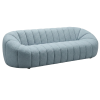 Blue Channel Tufted Bouclé 3-Seater Sofa