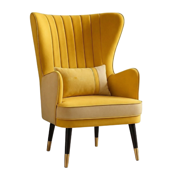 FrontEnd-600-x-600-px-67.png The Luthuli - Yellow Two-Tone Wingback Chair