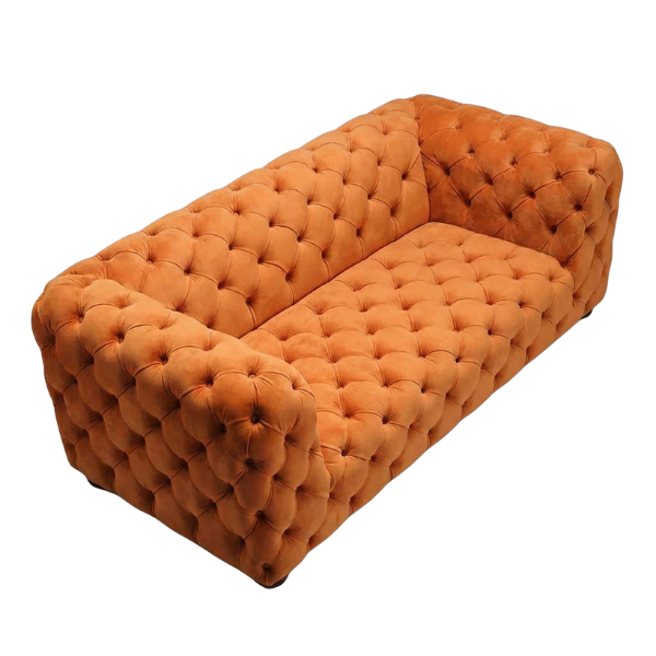 FrontEnd-600-x-600-px-79.png The Madikizela - Orange Deep Buttoned Chesterfield Velvet Sofa