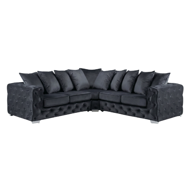 FrontEnd-600-x-600-px-85.png The Hani - Dark Grey Velvet Chesterfield Corner Sofa