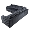 FrontEnd-600-x-600-px-86.png The Hani - Dark Grey Velvet Chesterfield Corner Sofa