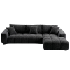 The Madiba - Charcoal Textured Chenille L-Shape Sectional Sofa