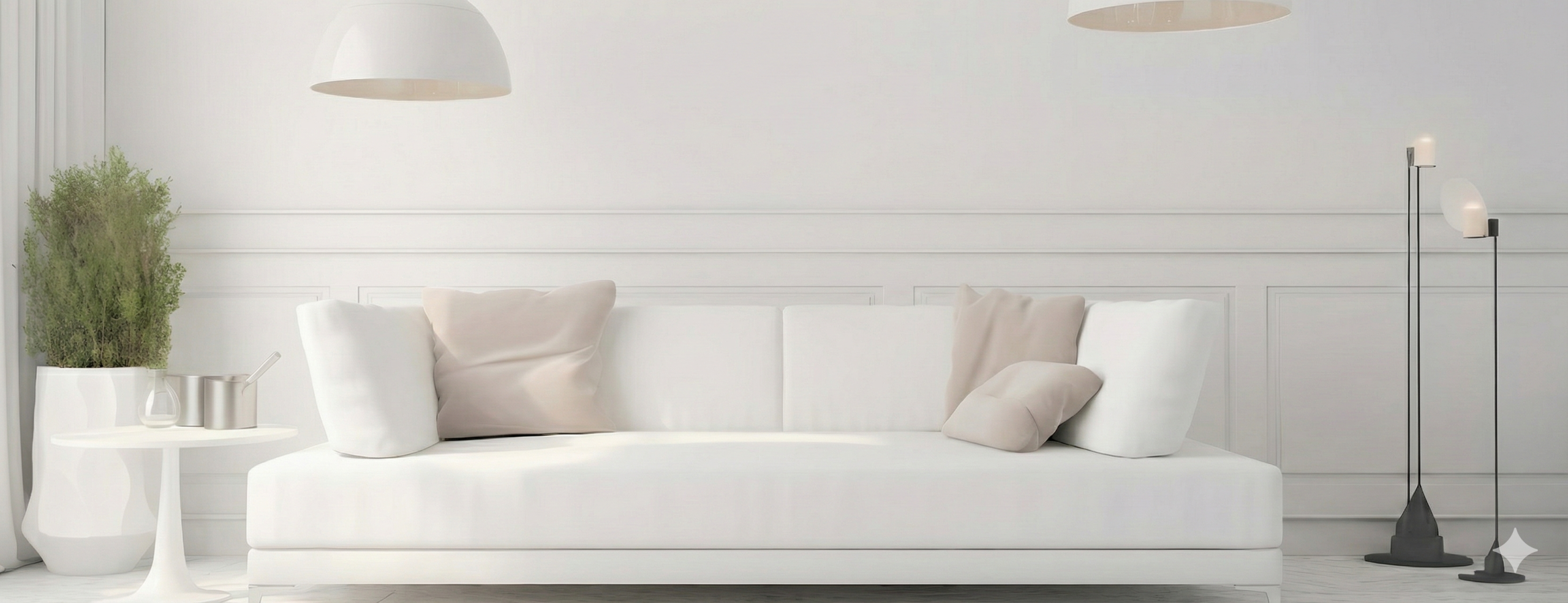 Luxury Modern Living Room with Elegant Sofa